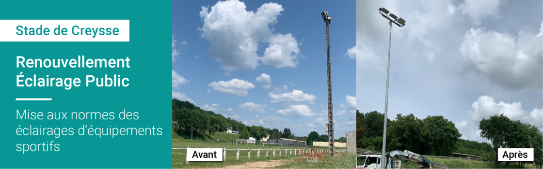 banniere - renouvellement eclairage de stade